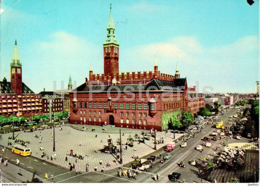 Copenhagen - Kobenhavn - Radhuspladsen - Town Hall Square - 613 - 1964 - Denmark - used - JH Postcards