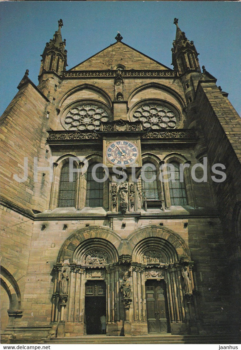 Cathedrale de Strasbourg - Croisillon Sud - Portails avec rosaces - South Transept - Doorway - cathedral - France - used - JH Postcards
