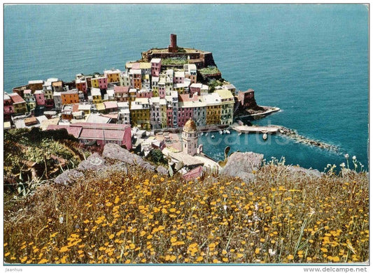 Cinque Terre - panorama - Vernazza - La Spezia - Liguria - Italia - Italy - sent from Italy to Germany - JH Postcards