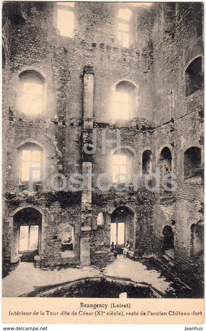 Beaugency - Interieur de La Tour dite de Cesar - reste de l'ancien Chateau fort - tower - old postcard - France - unused - JH Postcards