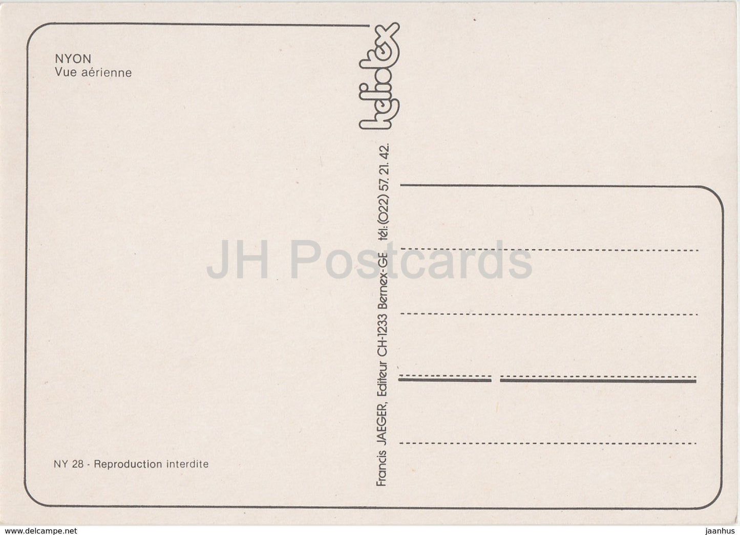 Nyon - vue aerienne - aerial view - NY 28 - Switzerland - unused