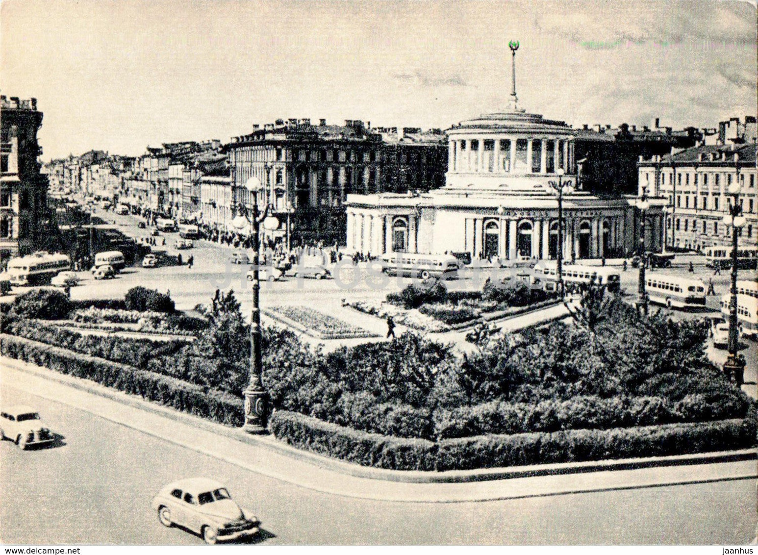 Leningrad - St Petersburg - Uprising square - Lenin Metro Station - old postcard - 1957 - Russia USSR - unused - JH Postcards