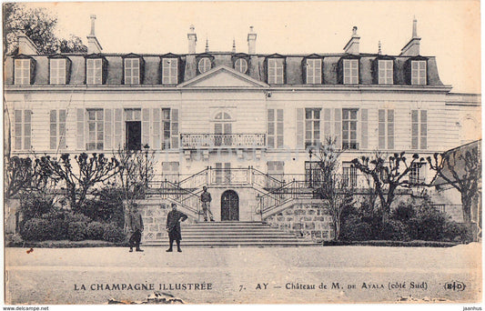 Chateau de M de Ayala - Cote Sud - La Champagne Illustree - old postcard - France - used - JH Postcards