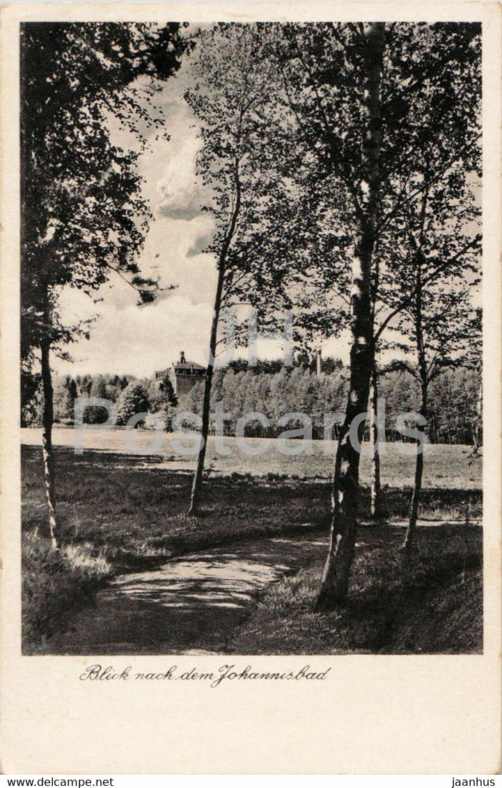 Blick nach dem Johannisbad - Johannisbad Schmwckwitz - old postcard - Germany - used - JH Postcards