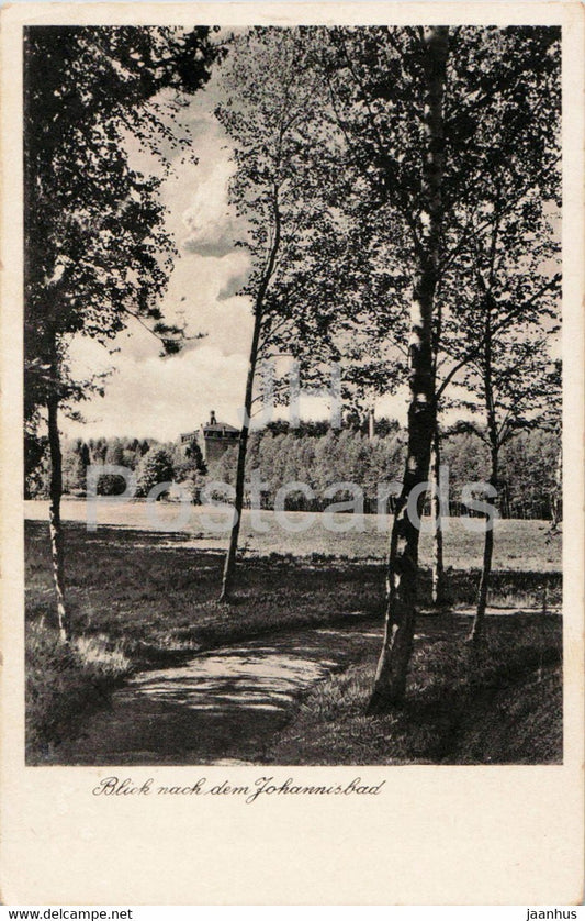 Blick nach dem Johannisbad - Johannisbad Schmwckwitz - old postcard - Germany - used - JH Postcards