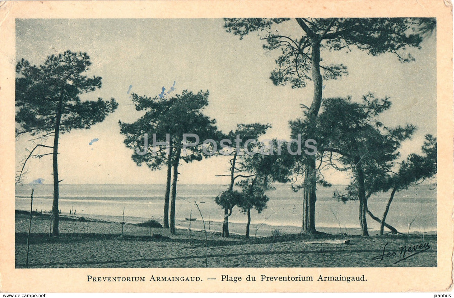 Preventorium Armaingaud - Plage du Preventorium Armaingaud - beach - old postcard - France - used - JH Postcards