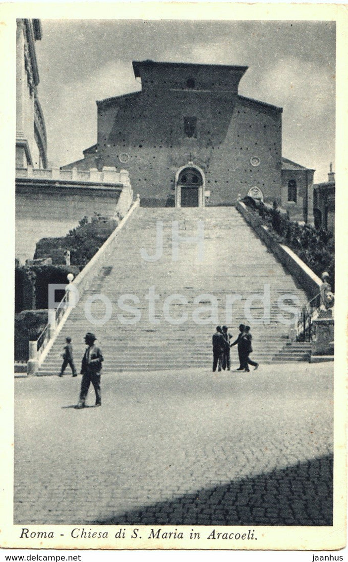 Roma - Rome - Chiesa di S Maria in Aracoeli - old postcard - Italy - unused - JH Postcards
