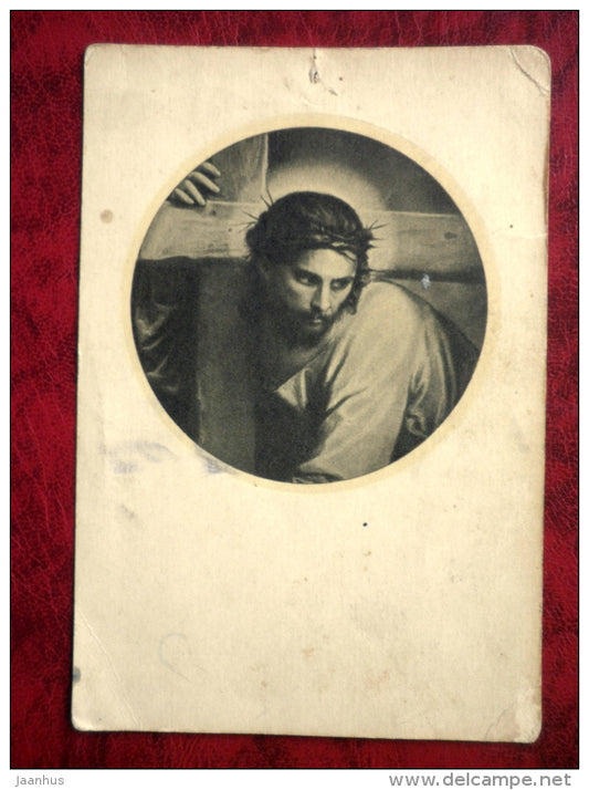 Easter card - Jesus - nr 136 - cross - religion - 1920s-1930s - Estonia - unused - JH Postcards