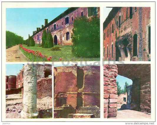 southern part of the citadel´s defence barracks - ruins - Brest - large format card - 1978 - Belarus USSR - unused - JH Postcards