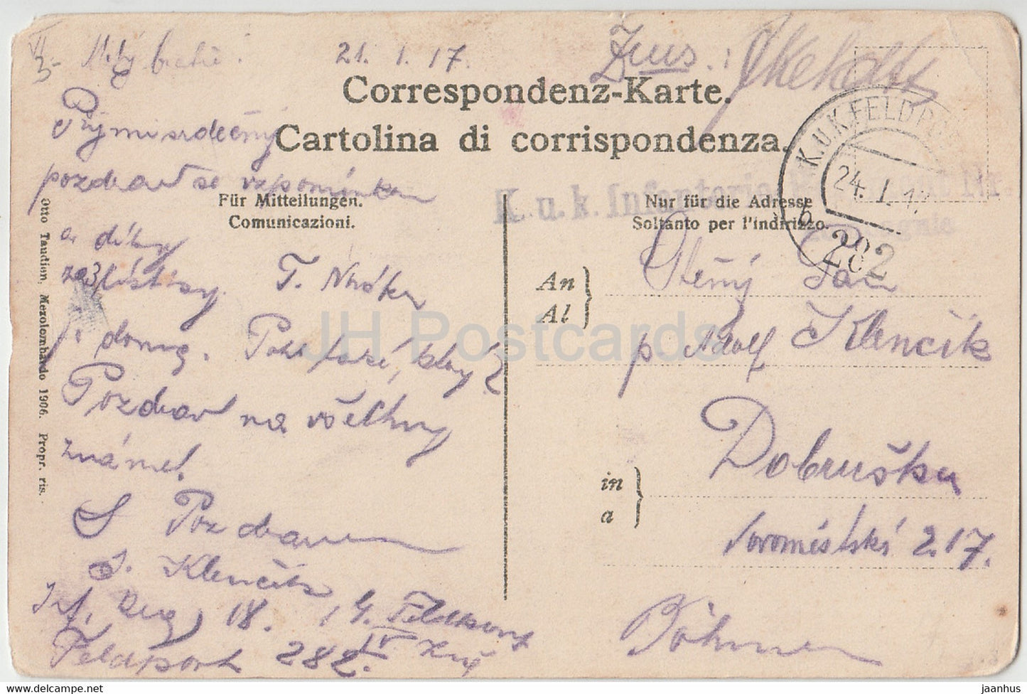 Fondo - Burrone - old postcard - 1917 - Italy - used