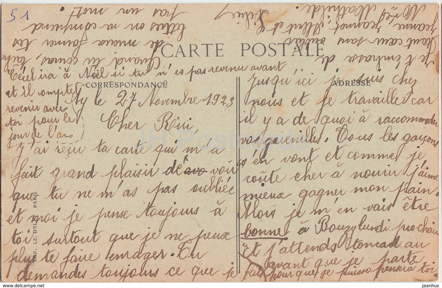 Chateau de M de Ayala - Cote Sud - La Champagne Illustree - alte Postkarte - Frankreich - gebraucht