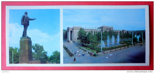 monument to Lenin , Putovsky Square - 1974 - Tajikistan USSR - unused - JH Postcards