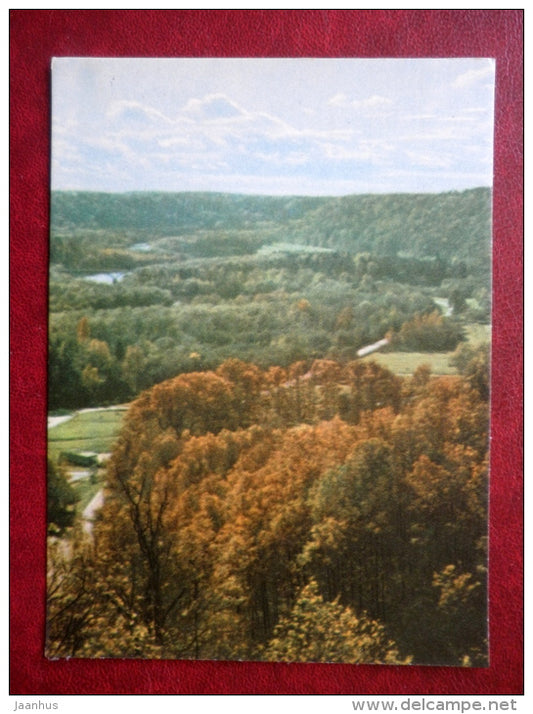 View from the Tower of Turaida Castle - Sigulda - Latvia USSR - unused - JH Postcards