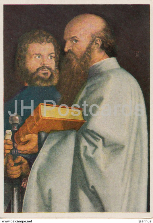 painting by Albrecht Durer - Apostel Paulus und Marcus - Apostles Paul and Marcus - German art - Germany DDR - unused - JH Postcards