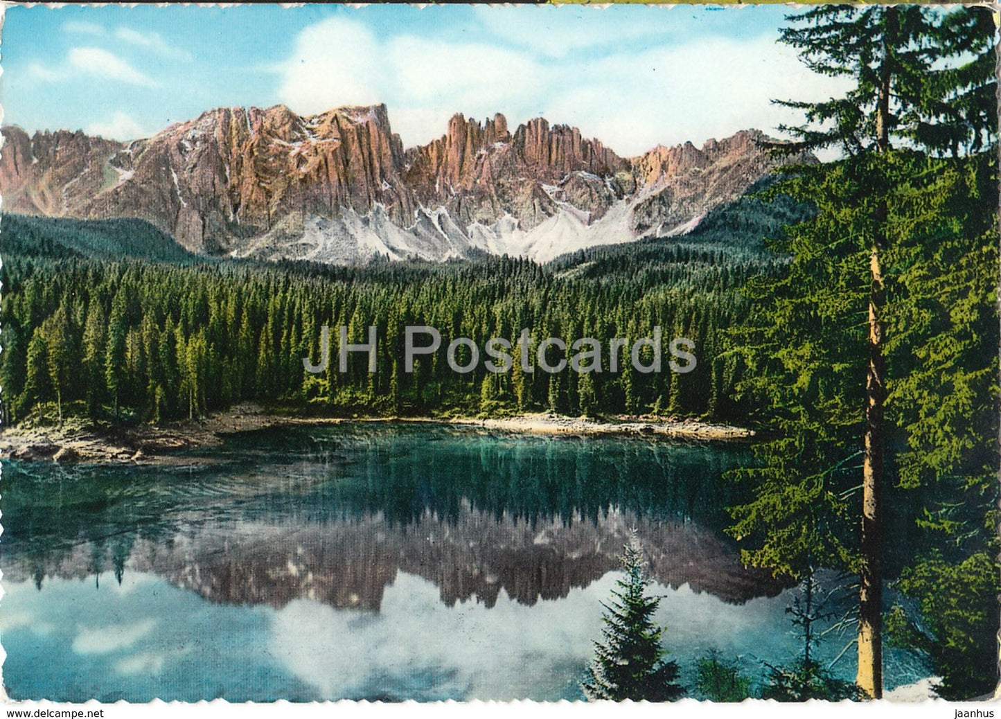 Dolomiti - Lago di Carezza 1530 m - col Latemar 2846 m - Italy - unused - JH Postcards