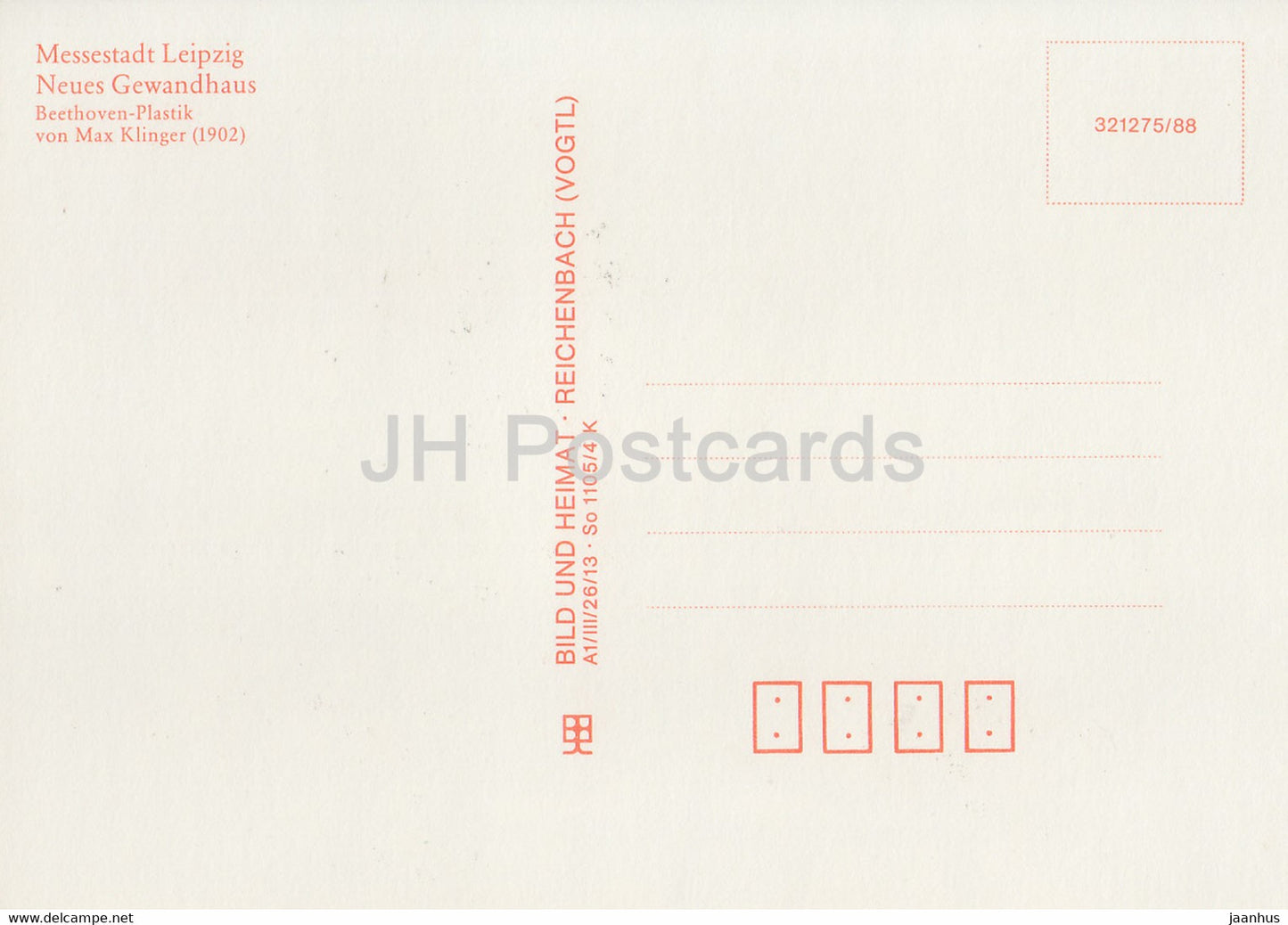 Leipzig - Beethoven Plastik by Max Klinger - sculpture - art - Neues Gewandhaus Leipzig - DDR Germany - unused