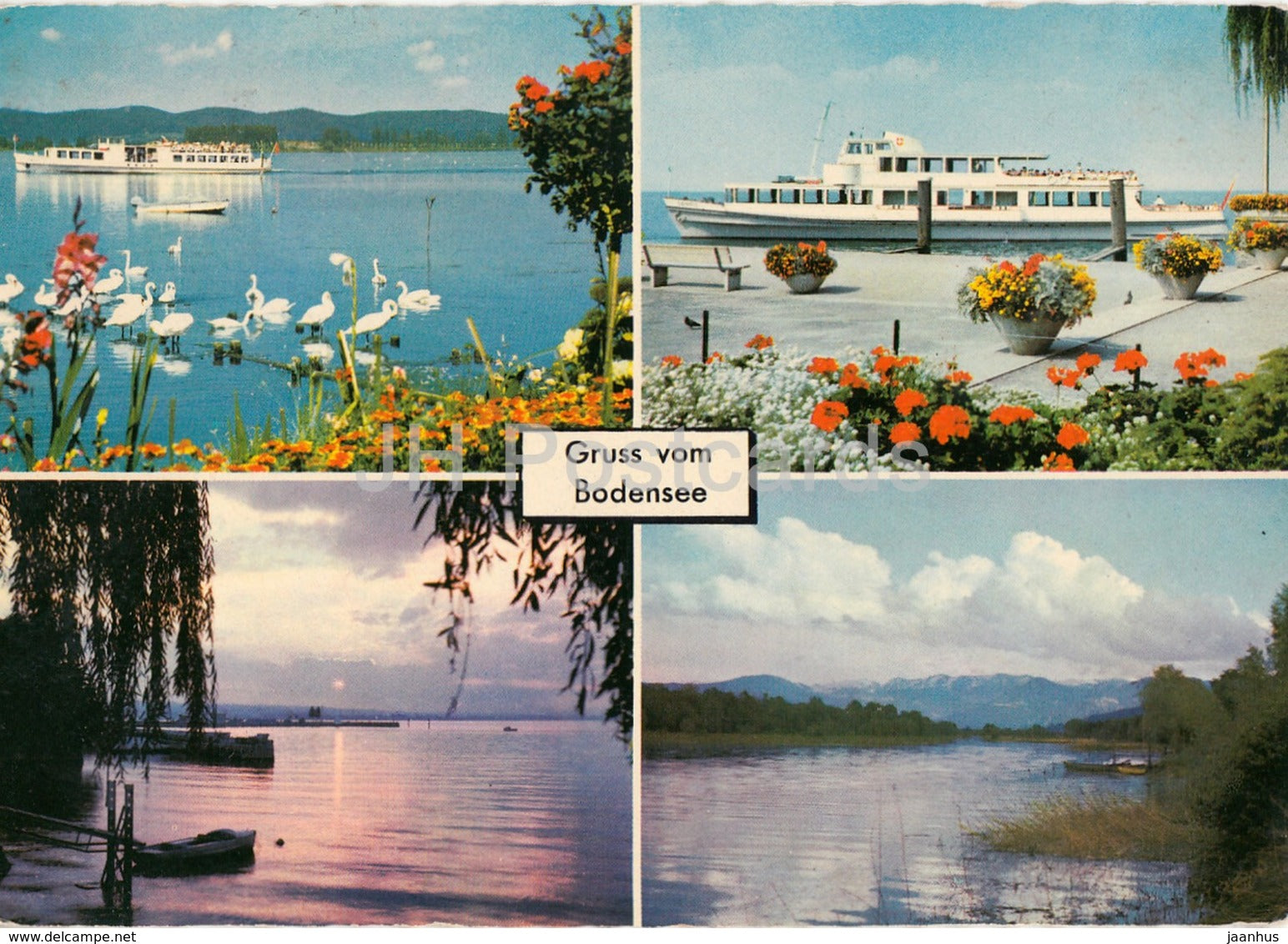 Gruss vom Bodensee - passenger boat - 1960 - Switzerland - used - JH Postcards