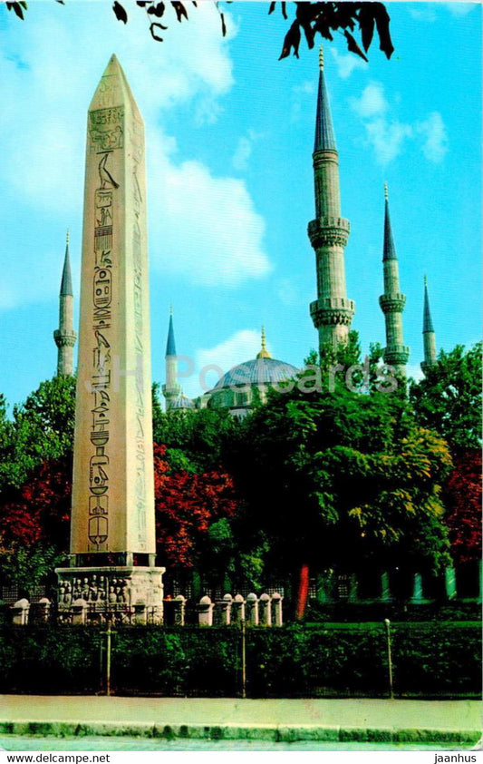 Istanbul - Egyptian Obelisque and Blue Mosque - 117 - Turkey - used - JH Postcards