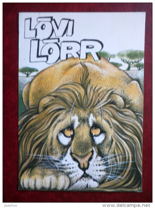 Lion Lõrr - by R. Järvi - lion - animals - 1983 - Estonia USSR - unused - JH Postcards