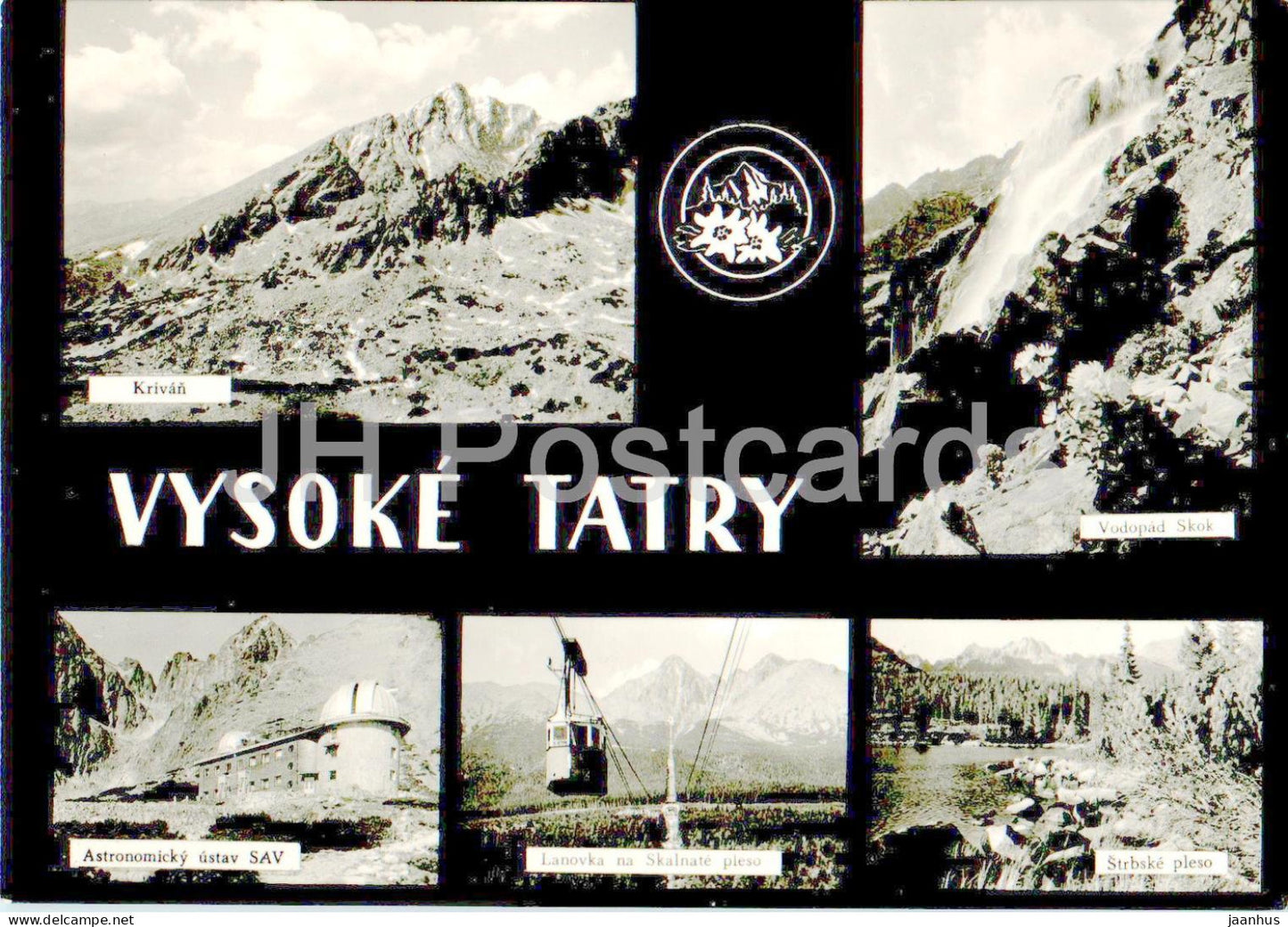 Vysoke Tatry - Krivan - Astronomicky ustav SAV - observatory - cable car - 1967 - Slovakia - Czechoslovakia - used - JH Postcards