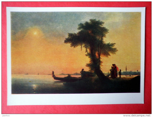 painting by Ivan Aivazovsky - Venice , 1844 - russian art - unused - JH Postcards
