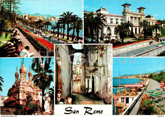 San Remo - multiview - 2 - 1989 - Italy - used - JH Postcards