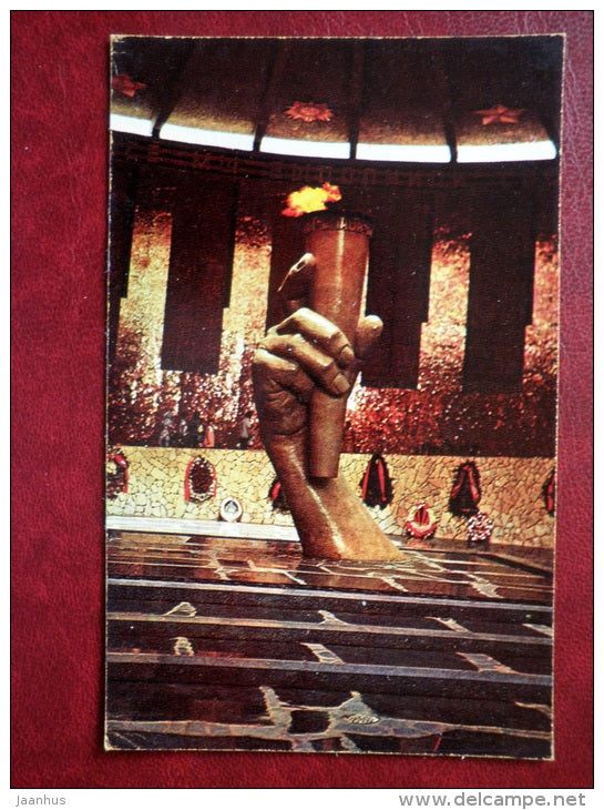 Eternal Flame - memorial - battle of Stalingrad - Mamayev Kurgan - Volgograd - 1968 - Russia USSR - unused - JH Postcards