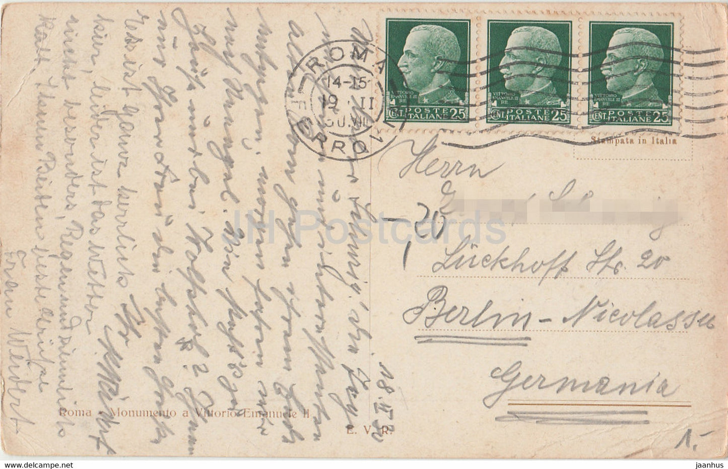 Roma - Rome - monumento a Vittorio Emanuele II - old postcard - 1930 - Italy - used