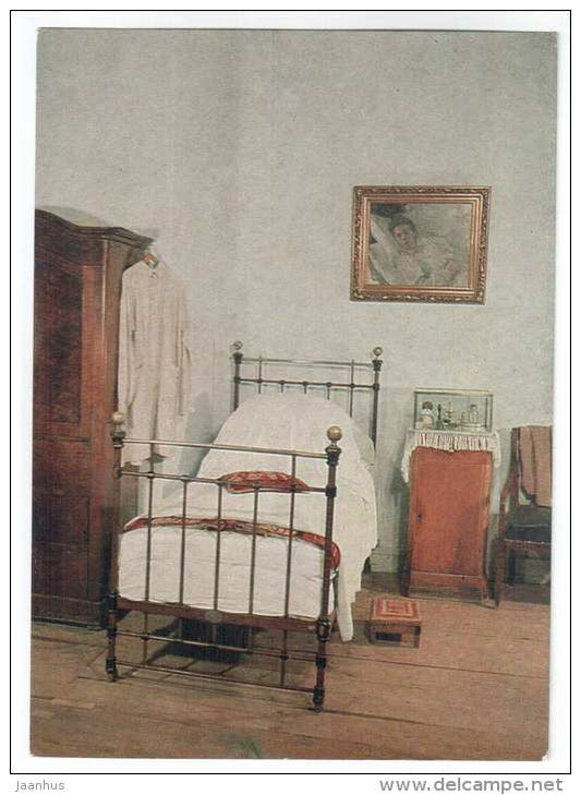 Tolstoy's bedroom - Leo Tolstoy - Yasnaya Polyana Manor - 1968 - Russia USSR - unused - JH Postcards