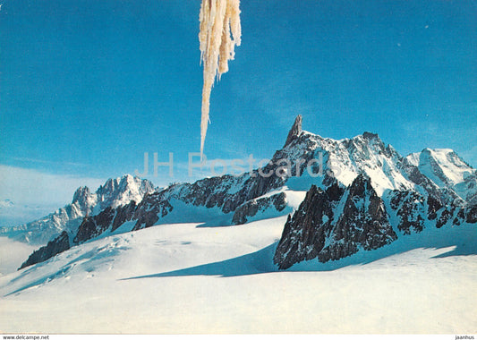 Courmayeur - Il Dente 4014 m - il ghiaccialo del Gigante e la Cima delle Grandes Jorasses - 1981 - Italy - Italia - used - JH Postcards