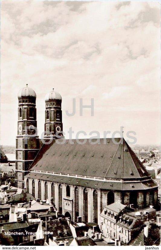 Munchen - Munich - Frauenkirche - church - old postcard - 1959 - Germany - used - JH Postcards