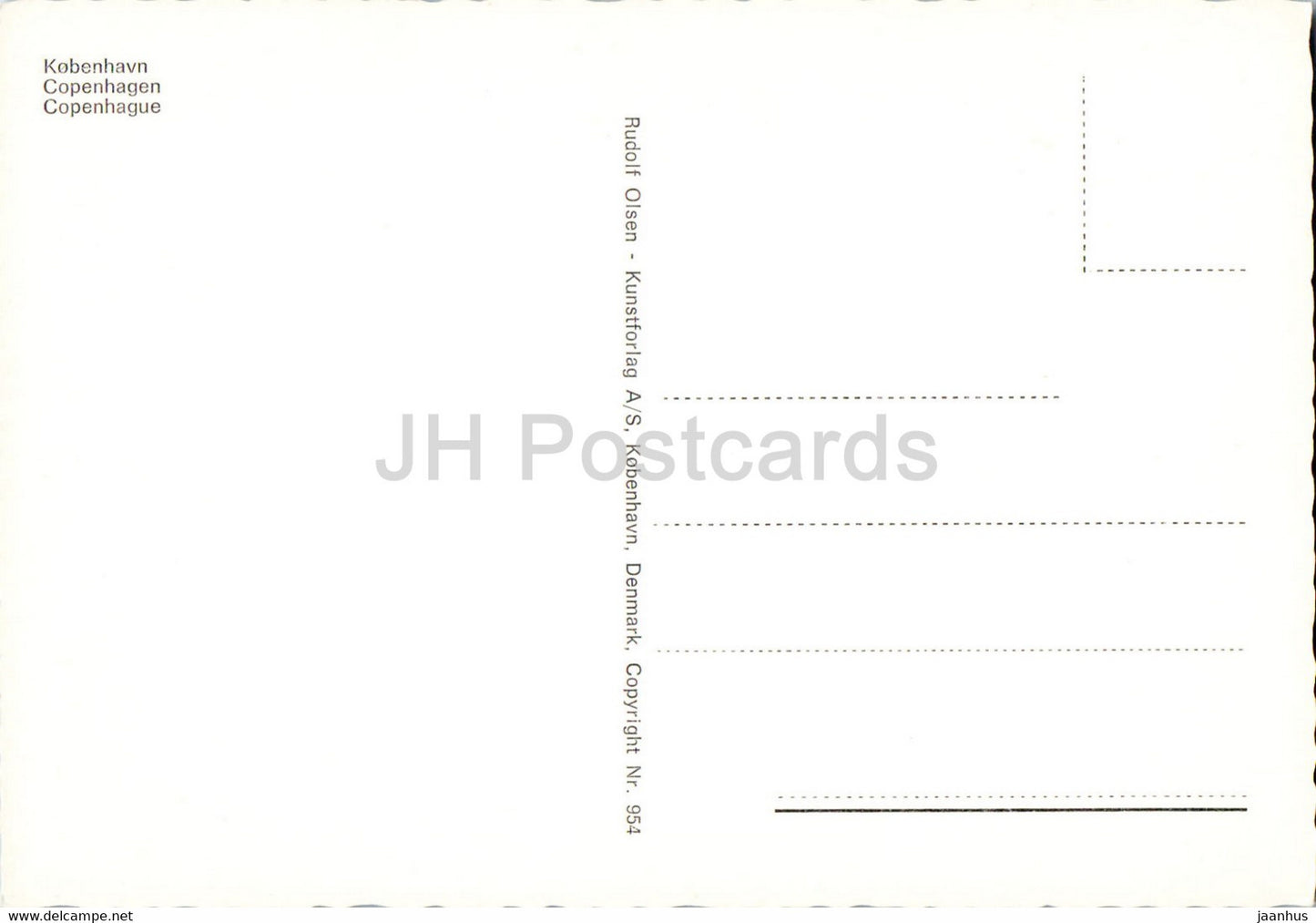 Copenhagen - Town Hall Square - Little Mermaid - anchor - Multiview - 954 - Denmark - unused