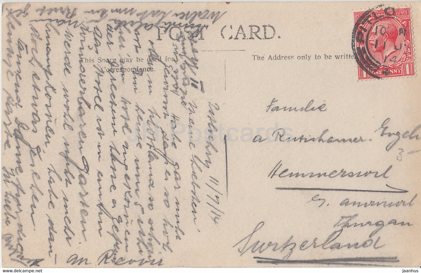 Pitlochry - Atholl Palace Hotel - carte postale ancienne - 1914 - Écosse - Royaume-Uni - utilisé