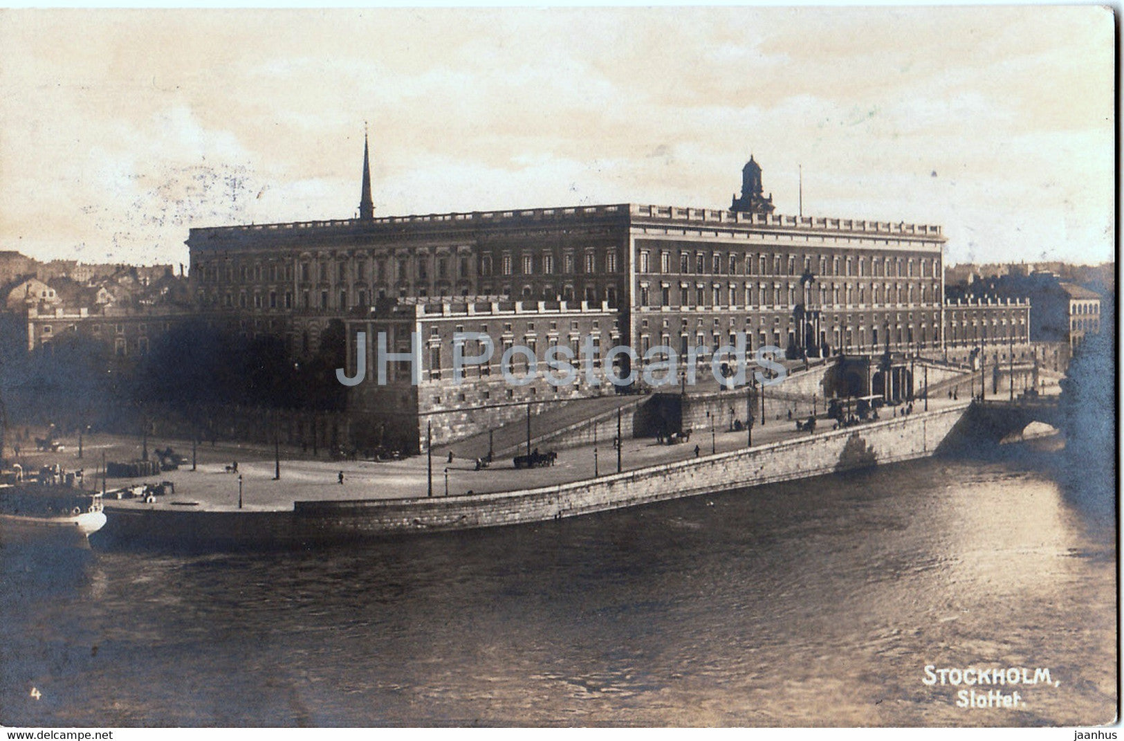 Stockholm - Slottet - castle - 4 - old postcard - 1923 - Sweden - used - JH Postcards