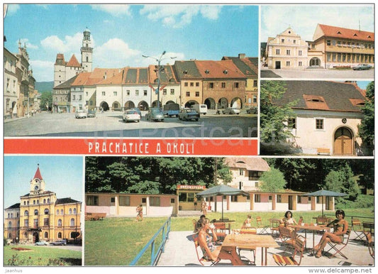 Prachatice a Okoli - Birthplace of Jan Hus - city hall - Kandluv mill - Czechoslovakia - Czech - used in 1981 - JH Postcards