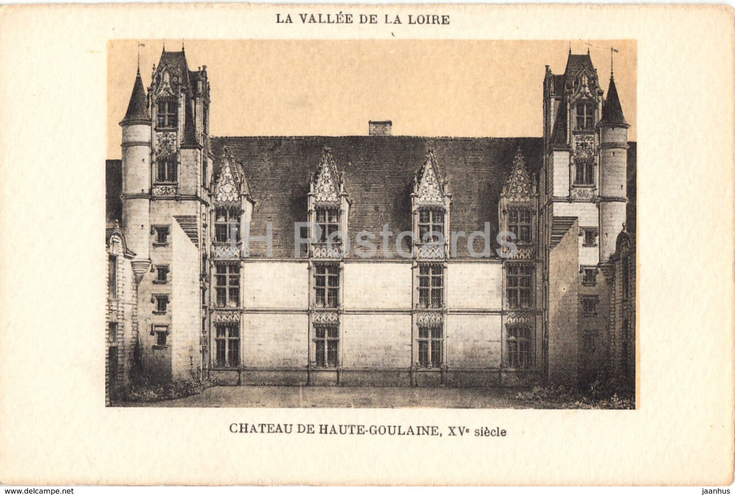 Chateau de Haute Goulaine - La Vallee de la Loire - castle - old postcard - France - unused