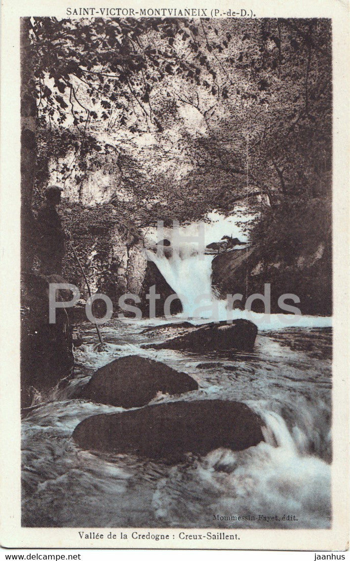 Saint Victor Montvianeix - Vallee de la Credogne - Creux Saillent - old postcard - France - unused - JH Postcards
