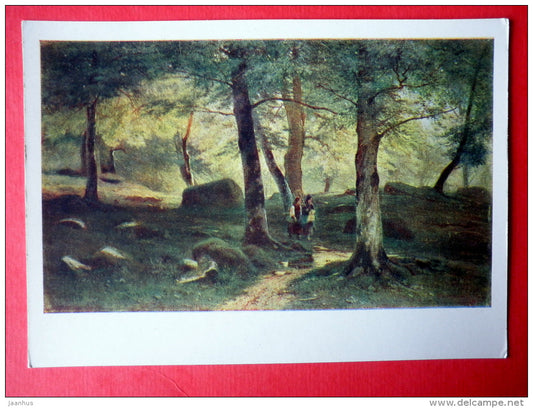 painting by I. Shishkin - In the Grove , 1865 - russian art - unused - JH Postcards