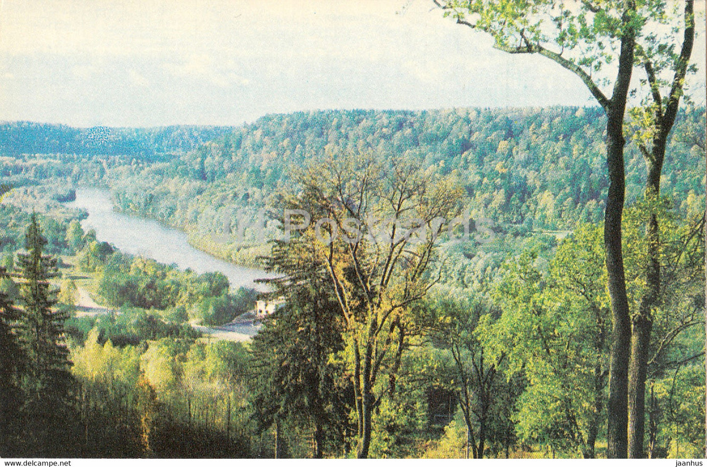 The Gauja National Park - View on the Gauja from Launaga Rock - 1976 - Latvia USSR - unused - JH Postcards