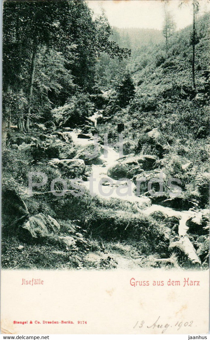 Gruss aus dem Harz - Ilsefalle - old postcard - 1902 - Germany - used - JH Postcards