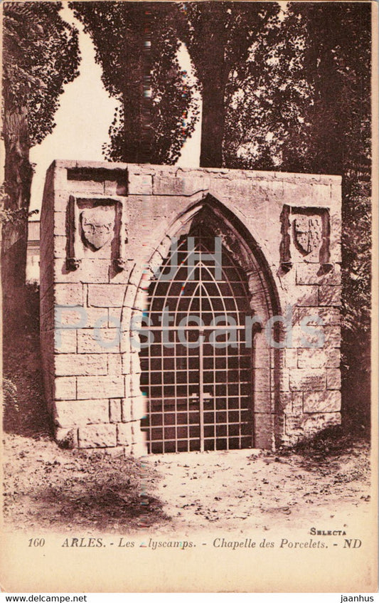 Arles - Les Alyscamps - Chapelle des Porcelets - 160 - old postcard - France - unused - JH Postcards