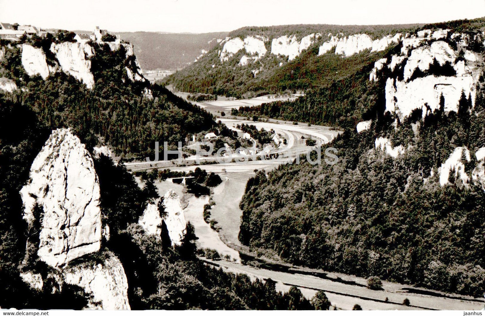 Donautal - Blick vom Eichfelsen auf Schloss Werenwag - 1965 - Germany - used - JH Postcards