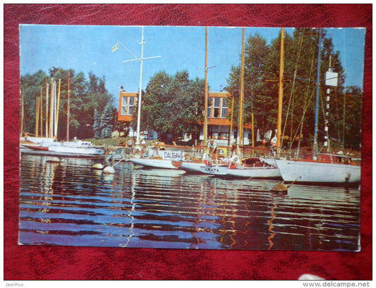 Yacht-club in Lielupe - sailing boats - yachts - Jurmala - 1978 - Latvia USSR - unused - JH Postcards