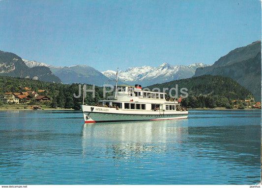 MS Interlaken auf dem Thunersee - passenger ship - 1981 - Switzerland - used - JH Postcards