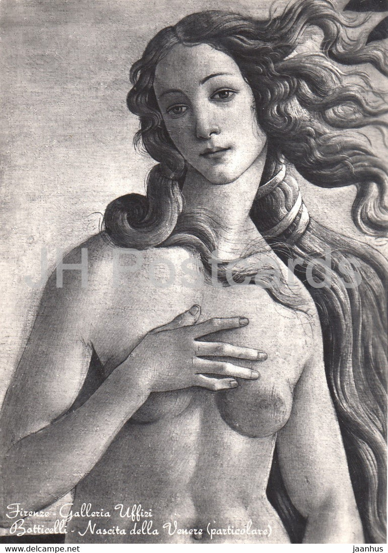 Firenze - Florence - Galleria Uffizi - Botticelli - Nascita della Venere - Venus - art - 1956 - Italy - used - JH Postcards