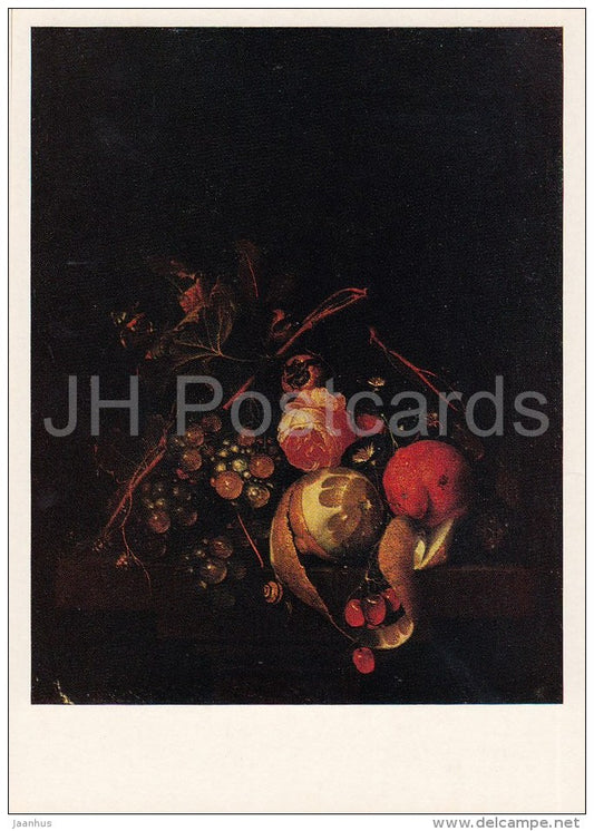 painting by Jan Davidsz. de Heem - Still Life . Fruits and Flowers - Dutch art - 1976 - Russia USSR - unused - JH Postcards
