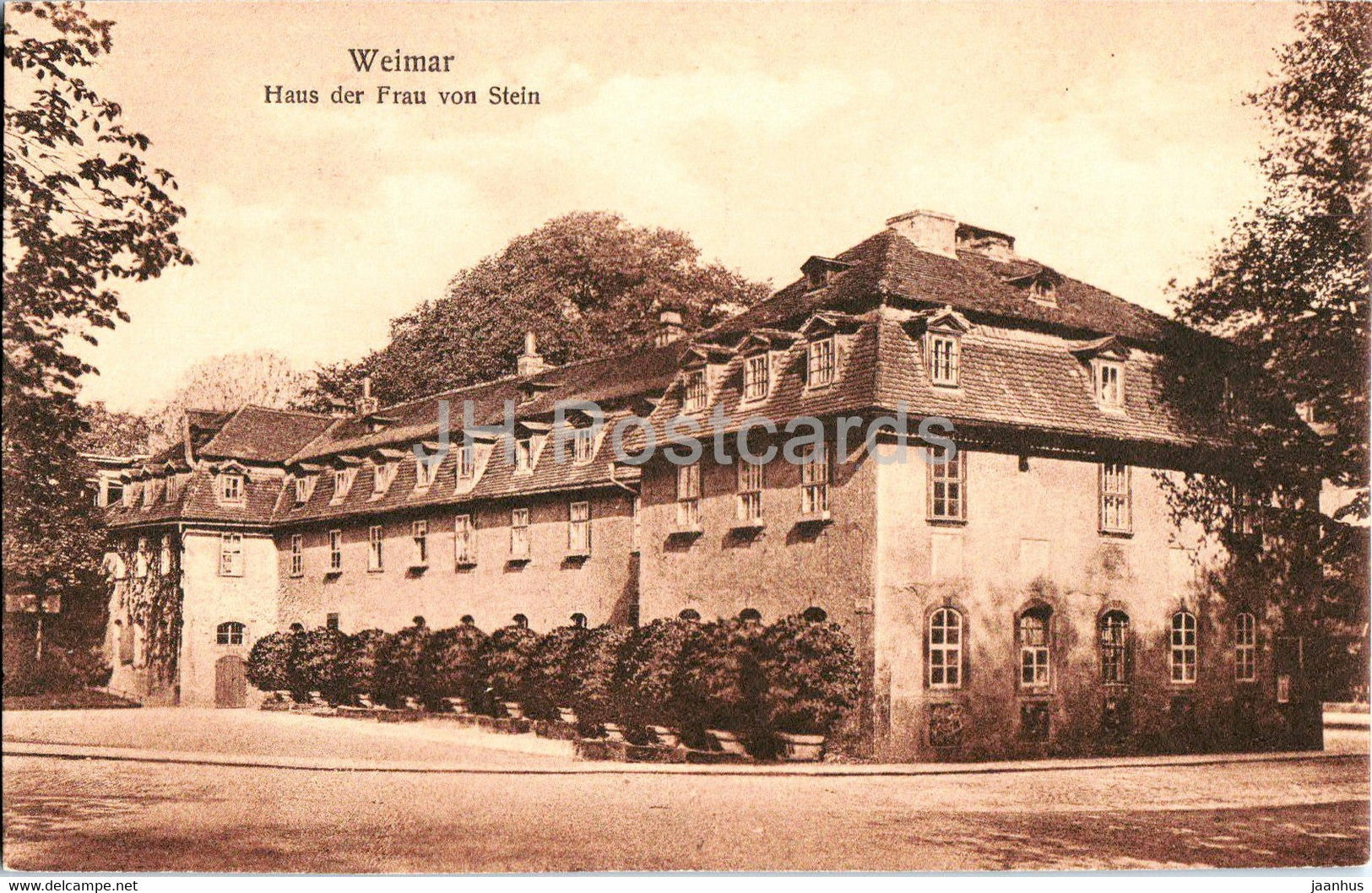 Weimar - Haus der Frau von Stein - old postcard - Germany - unused - JH Postcards