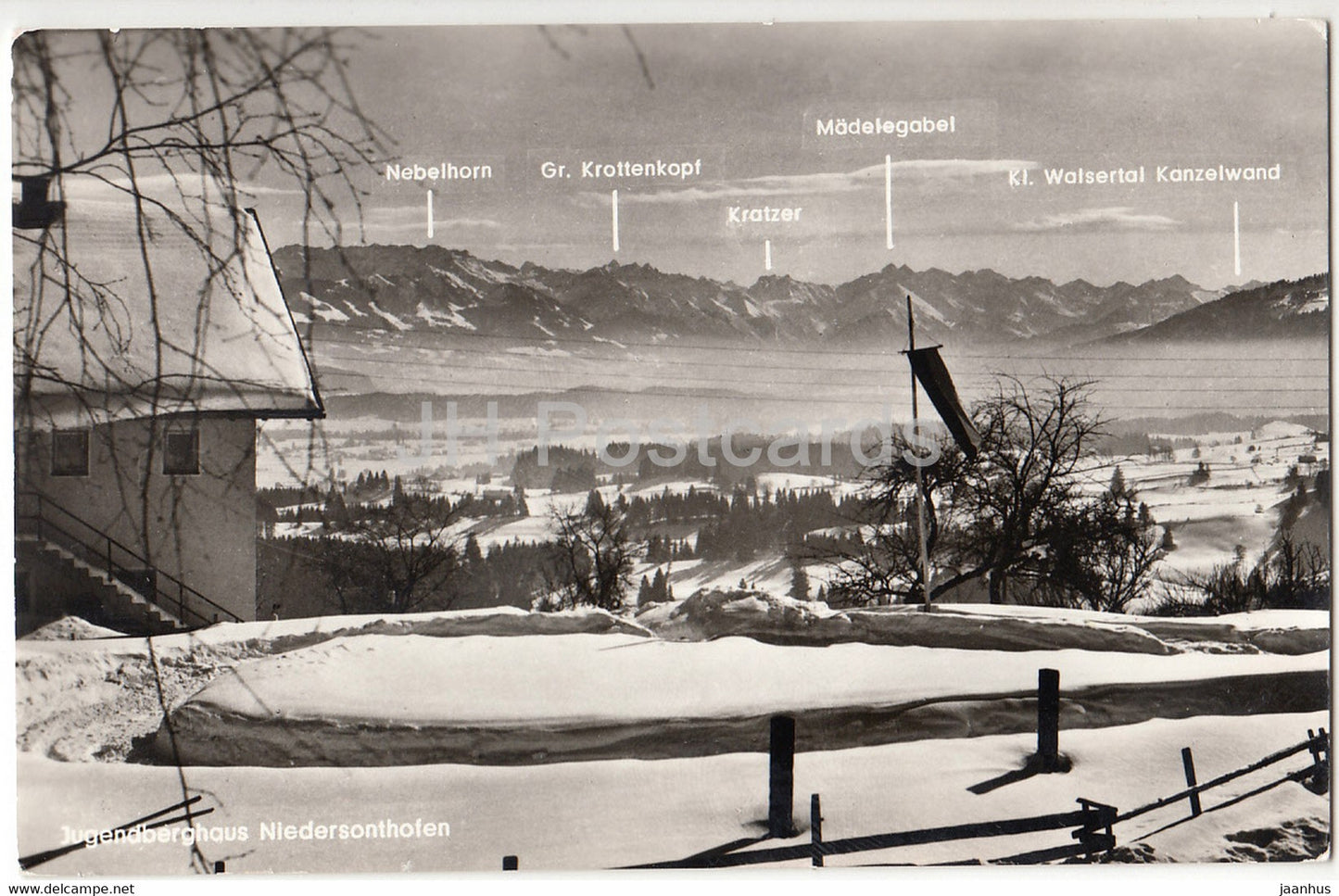 Jugendberghaus Niedersonthofen - Nebelhorn - Kratzer - Madelegabel - Gr Krottenkopf - 1981 - Germany - used - JH Postcards