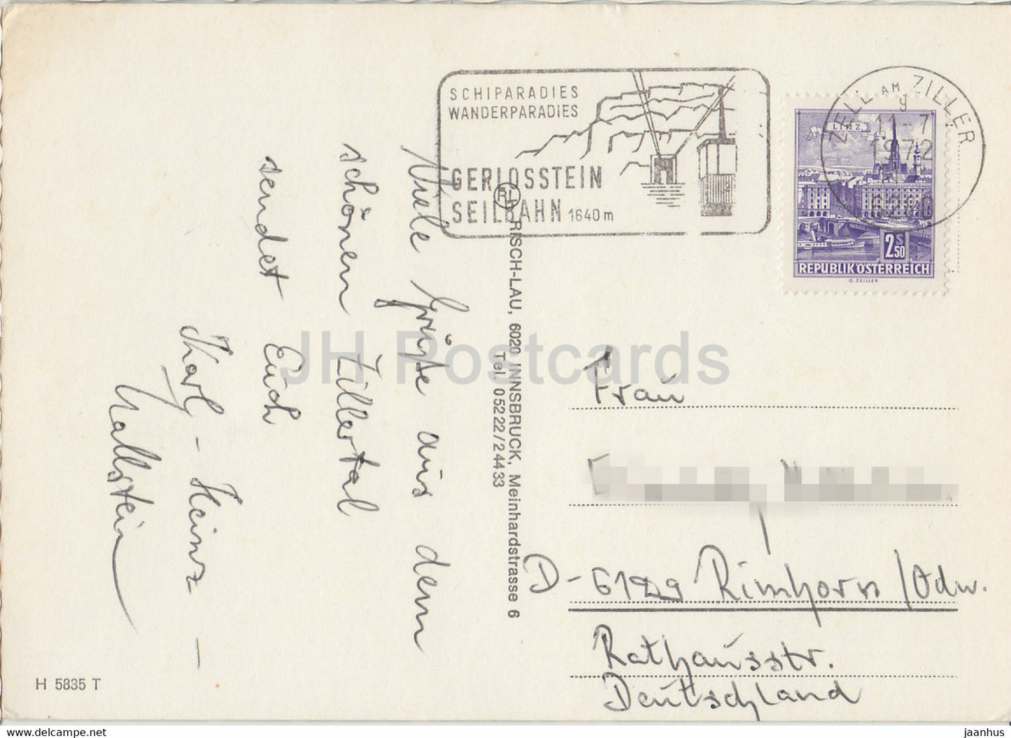 Grusse aus Zell am Ziller - Gerlosstraße - Gerlos - Dristner - Zug - Eisenbahn - Multiview - 1972 - Österreich - gebraucht