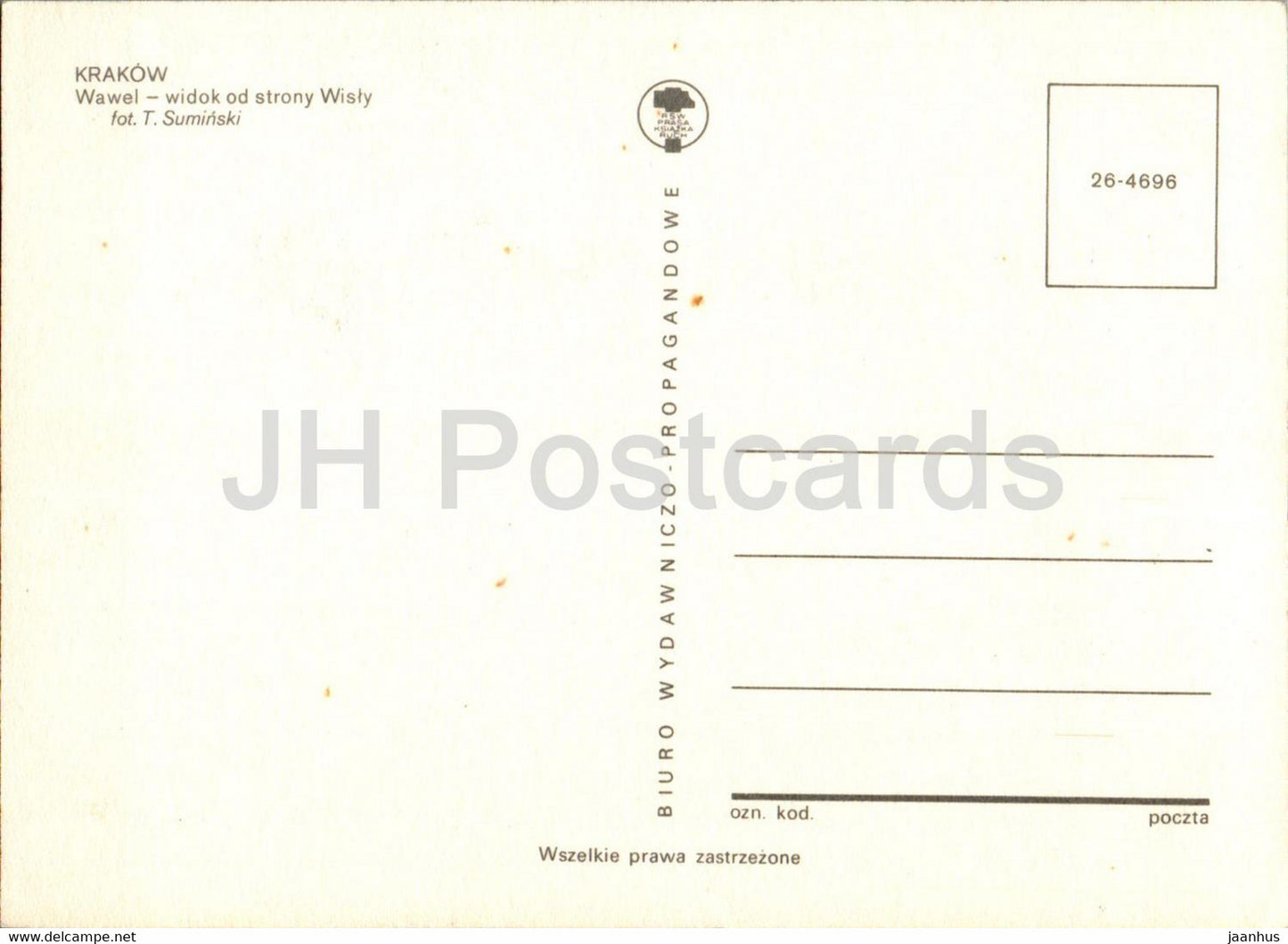 Krakow - Wawel - widok od strony Wisly - view from the Vistula river - Poland - unused